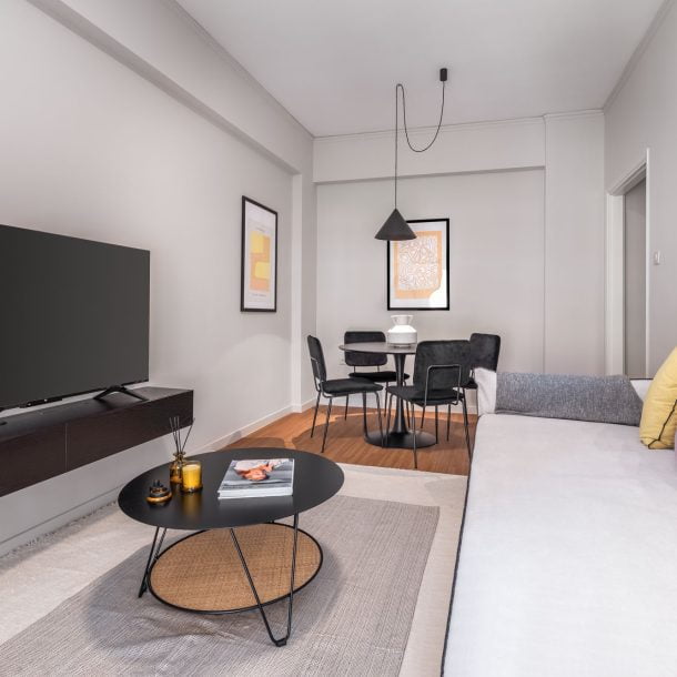 beehive apartments kipseli athens living room