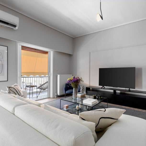 beehive apartments kipseli athens living room