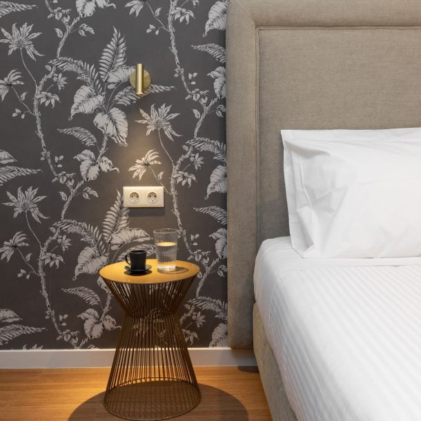 beehive apartments kipseli athens bedroom side table