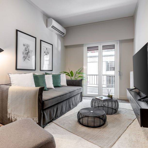 beehive apartments kipseli athens living room