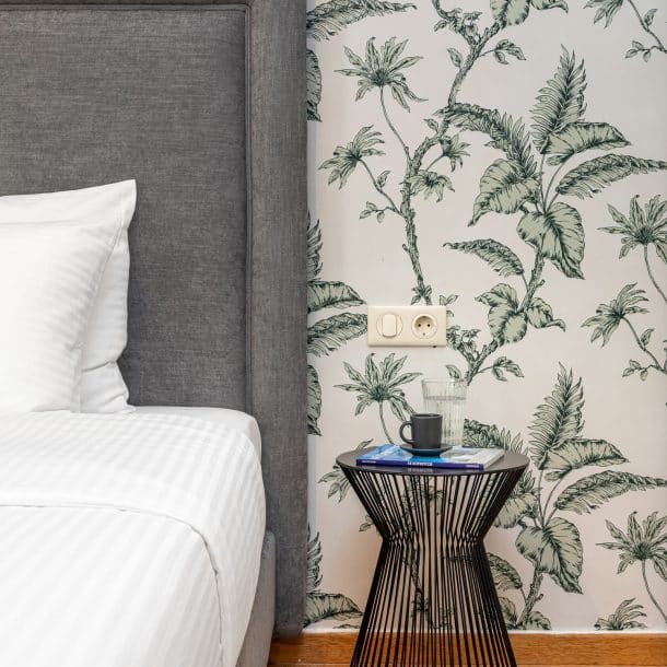 beehive apartments kipseli athens master bedroom side table